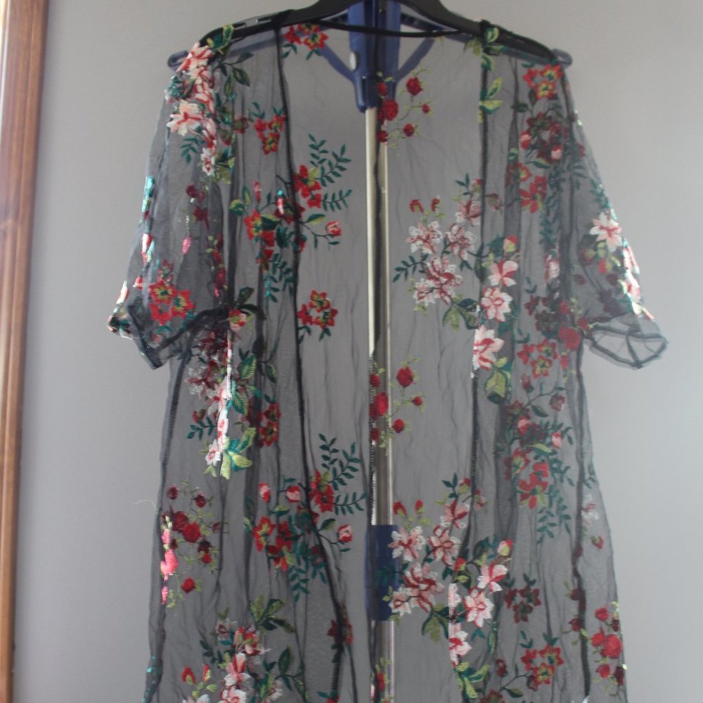 Sheer Floral Cardigan